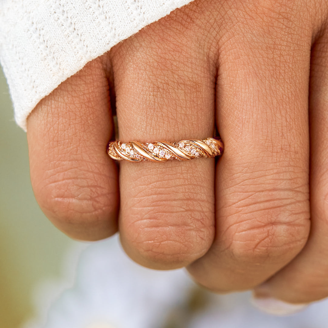 Through All The Twists And Turns Twisted Gold Ring S925