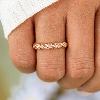Through All The Twists And Turns Twisted Gold Ring S925