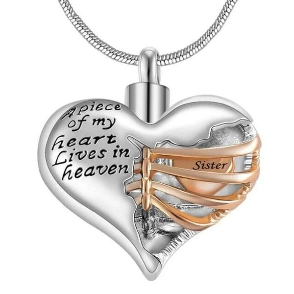 🔥Summer Hot Sale🌊	 A Piece Of My Heart Lives In Heaven - Chain and Urn Pendant