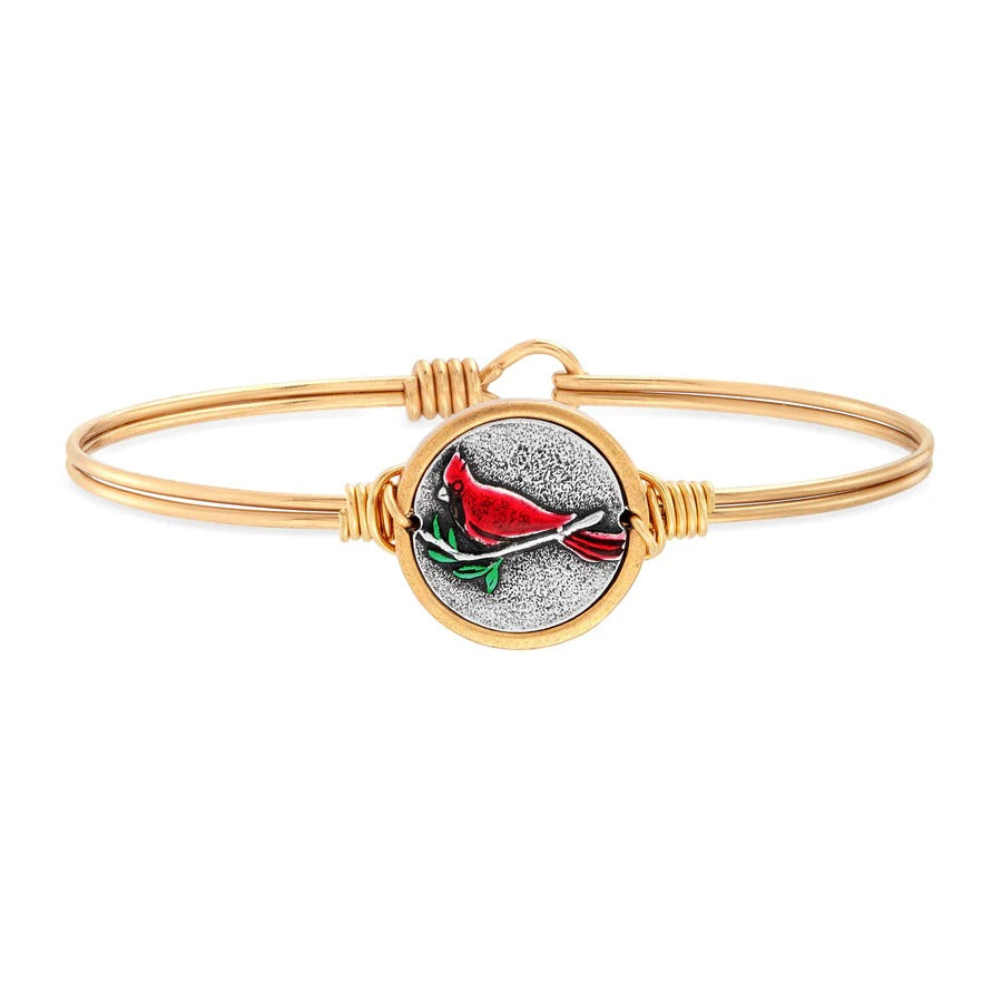 RED CARDINAL BANGLE BRACELET