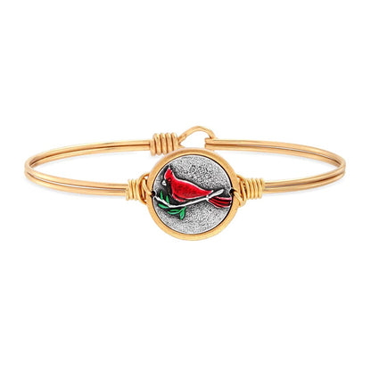 RED CARDINAL BANGLE BRACELET