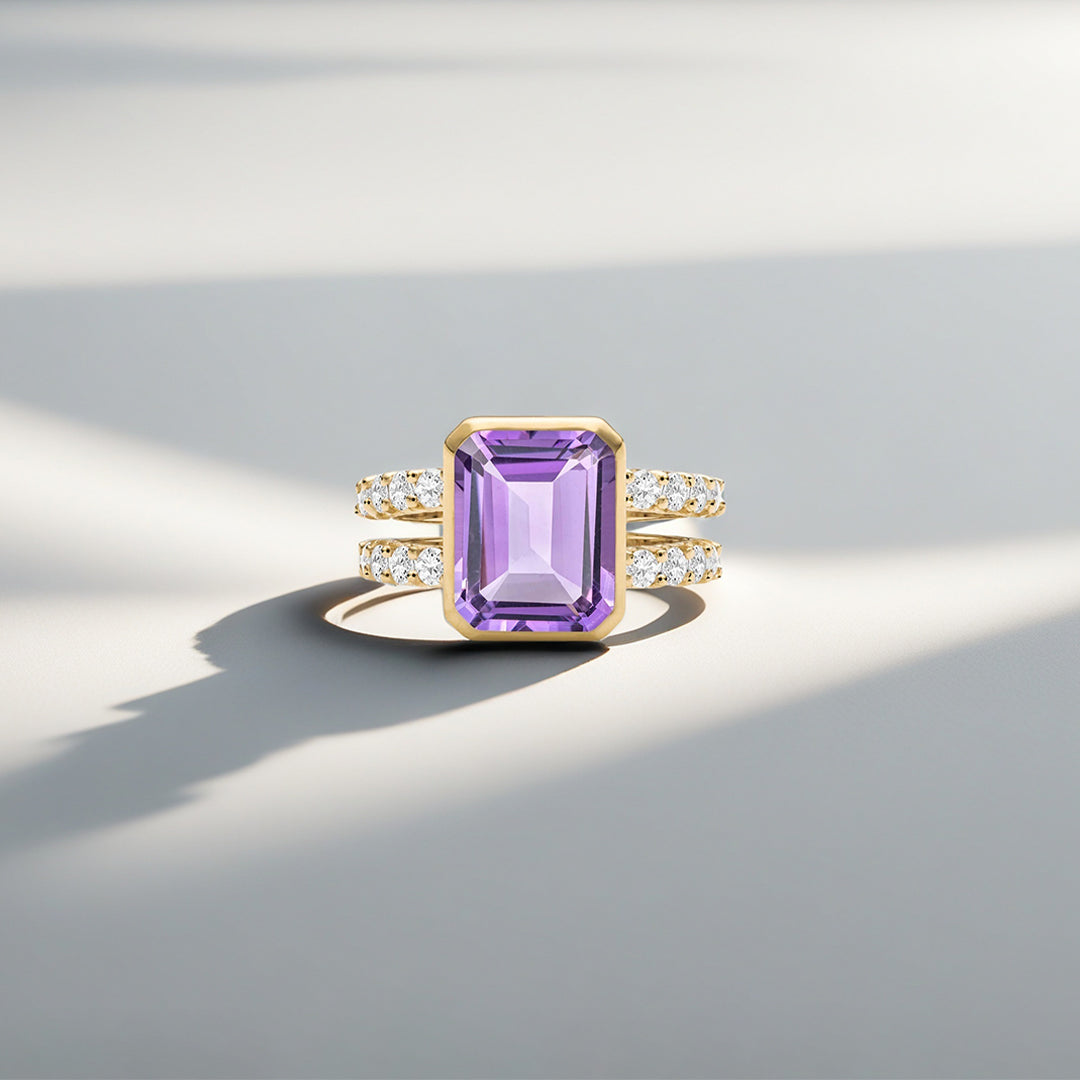 For Love - Awareness Amethyst Ring