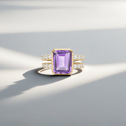 For Love - Awareness Amethyst Ring