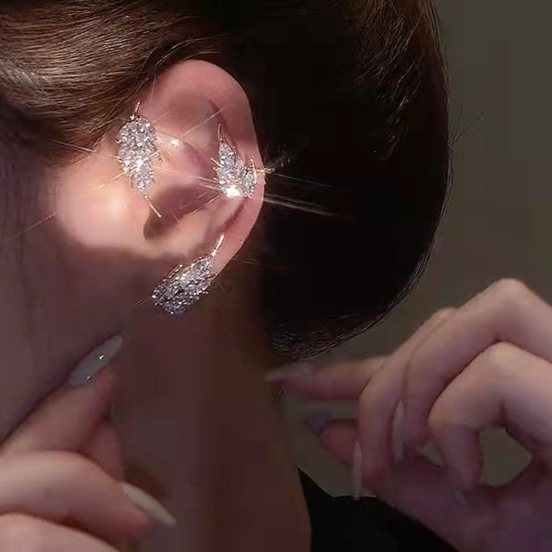 Zircon Wheat Ear Hook No Piercing