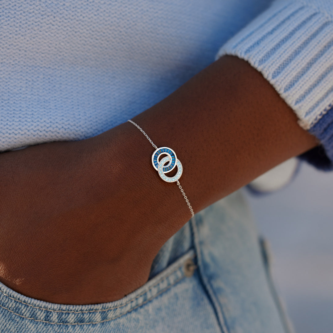 Mother & Son Linking Circles Bracelet