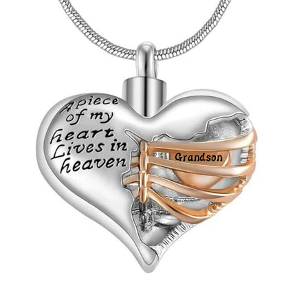 🔥Summer Hot Sale🌊	 A Piece Of My Heart Lives In Heaven - Chain and Urn Pendant