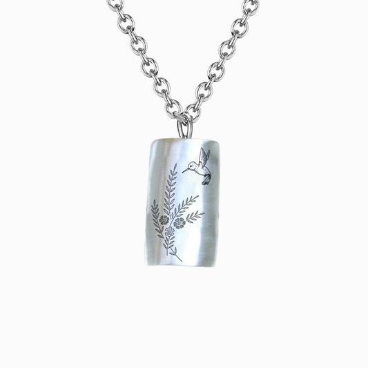 925 Sterling Silver Hummingbird Necklace - Gift For Animal Lover
