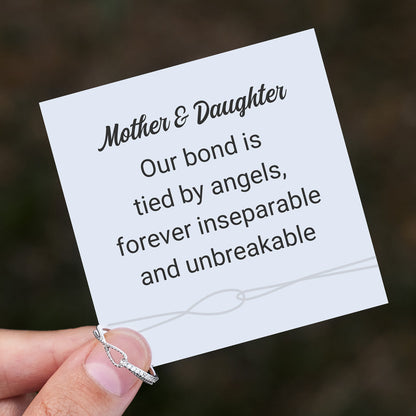 Mother Daughter Mobius Bond Knot Double Band Ring