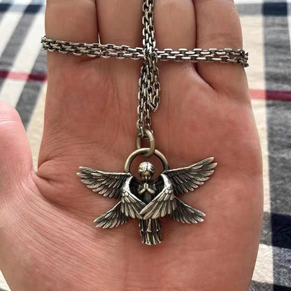 Seraph Angel Pendant Necklace Angel Wings Amulet