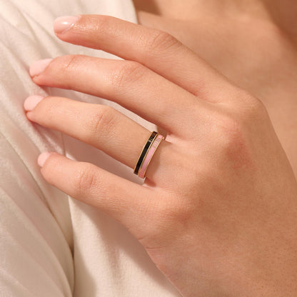 For Love- Exclusive Color Enamel Name Customized Ring