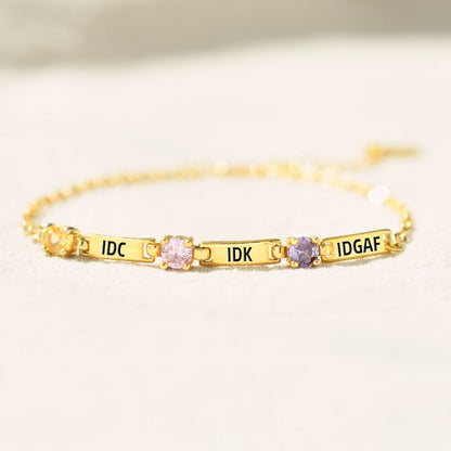 IDGAF Paperclip Bracelet