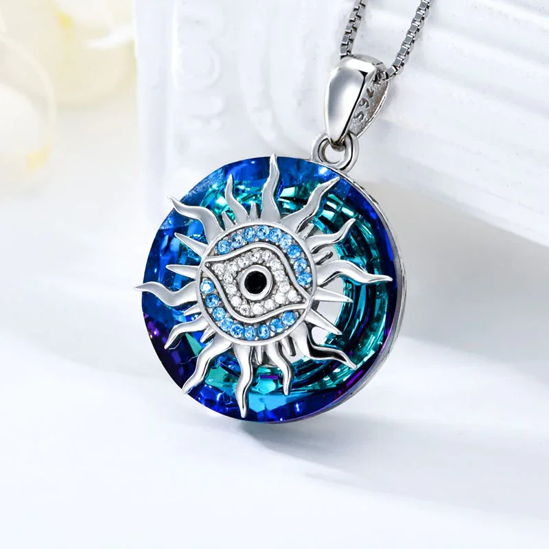 S925 You Always be Protected Crystal Evil Eye Necklace