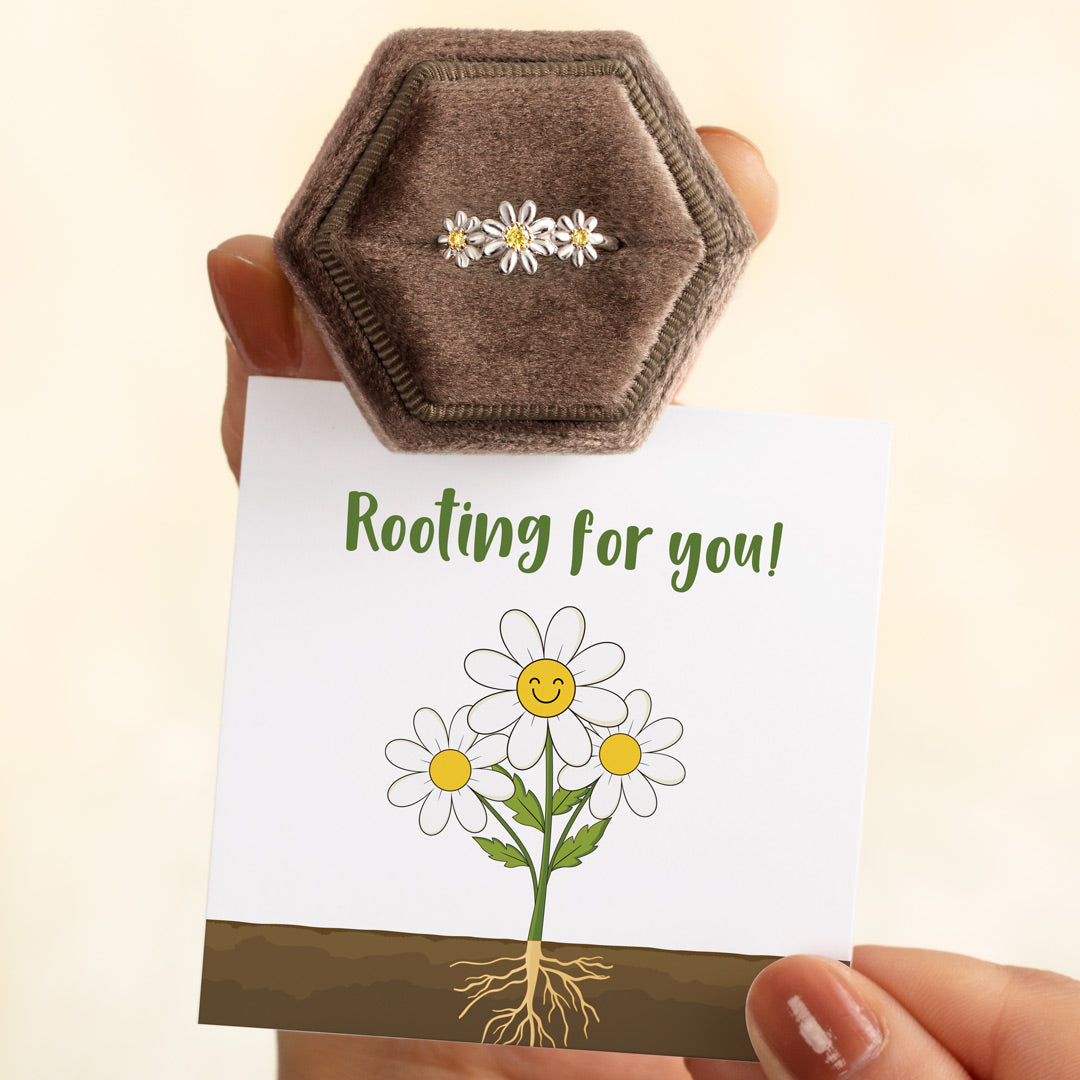 Rooting For You Three Flower Ring