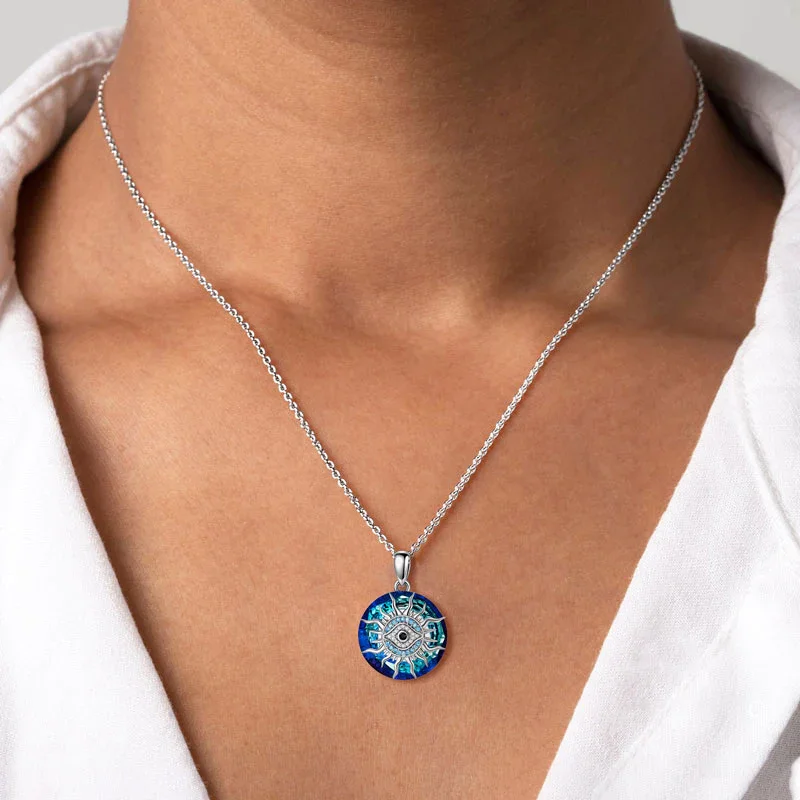 S925 You Always be Protected Crystal Evil Eye Necklace