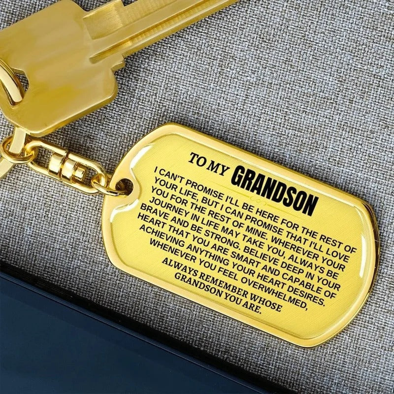 To My Grandson / Granddaughter | Personalized Keychain