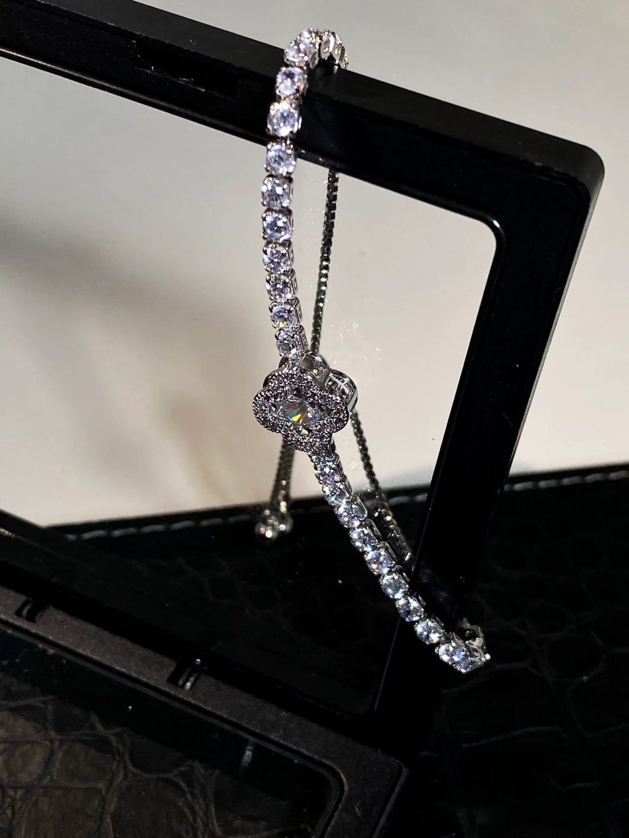Tennis Bracelet Round Cut Created Moissanite