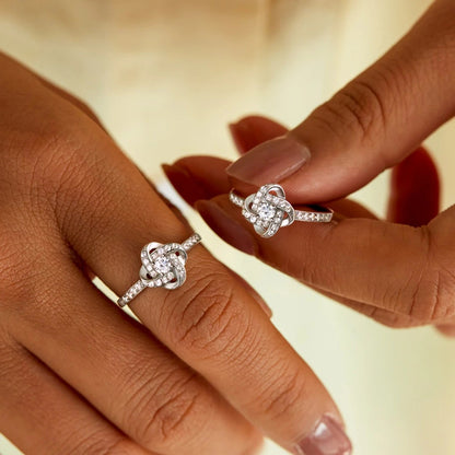 To My Beautiful Daughter - Forever Love Knot Sterling Silver Ring