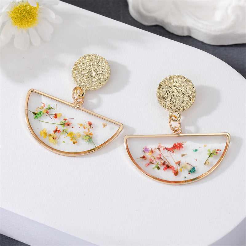 Half Round Dried Flower Ring