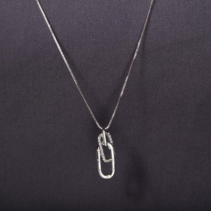 Linked Together Rectangle Interlocking Necklace