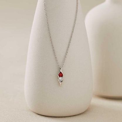 For Friend- We're Peas in a pod Birthstone Necklace
