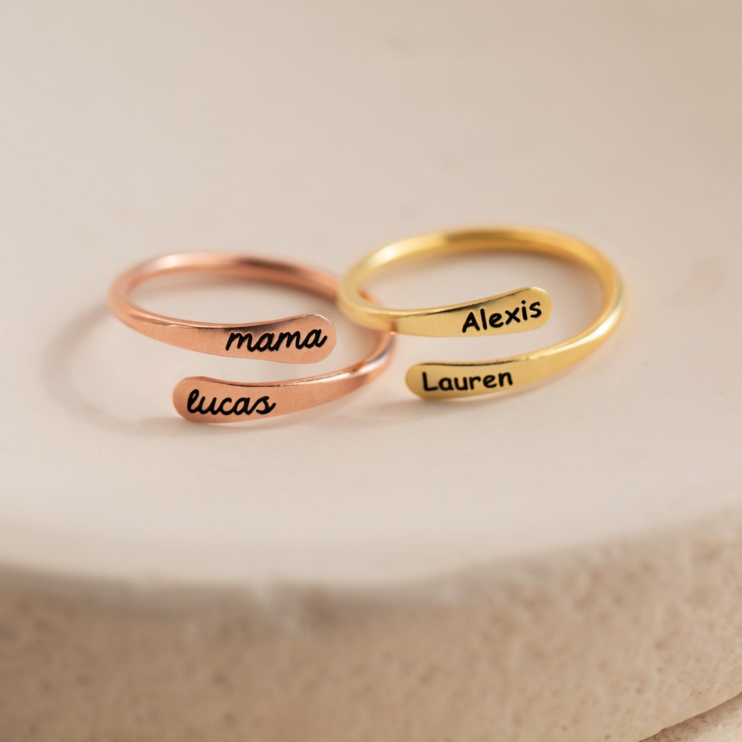 For Love - Custom Engraved Open Style Ring