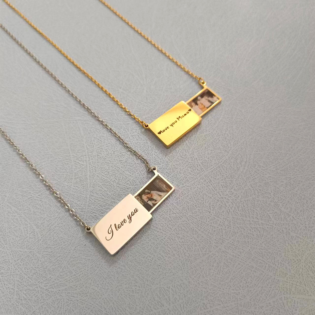 For Love - Personalized Envelope Locket Necklace