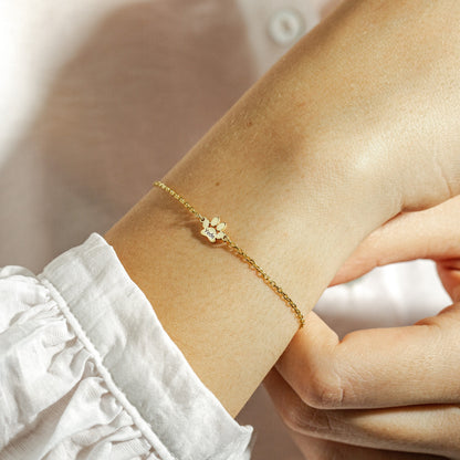 🐾 Custom Engraved Paw Print Bracelet