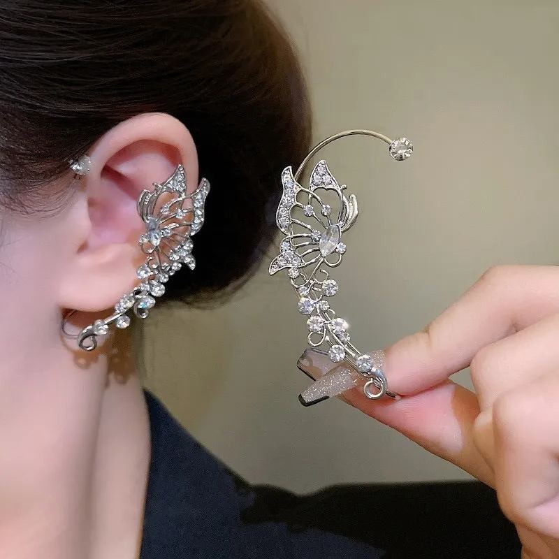 🌸2024 Spring Hot Sale✨HOLLOW BUTTERFLY STYLE ZIRCON EARRINGS