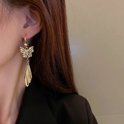 🔥Summer Hot Sale🌊	 Butterfly Wing Tassel Earrings