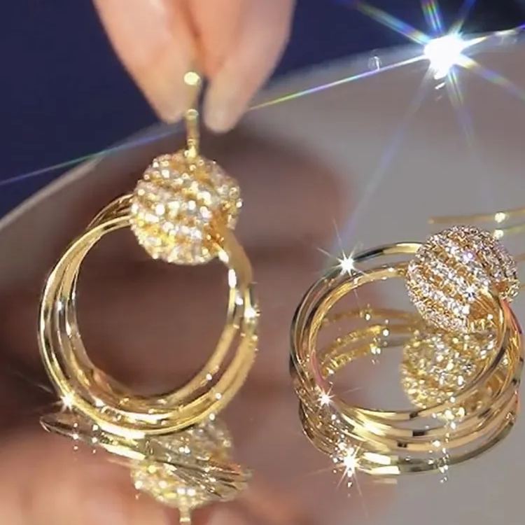 🌸Mother's Day Hot Sale✨FRENCH STYLE CRYSTAL HOOP EARRINGS