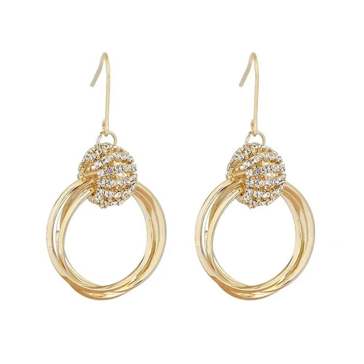 🌸Mother's Day Hot Sale✨FRENCH STYLE CRYSTAL HOOP EARRINGS