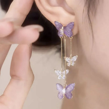 🌸Purple Butterfly Earrings