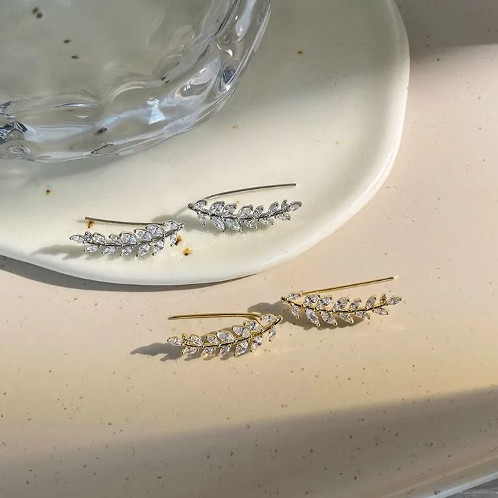 🌸Leaf Zircon Earrings