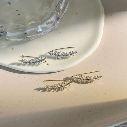 🌸Leaf Zircon Earrings