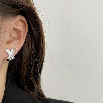 🌸Cross Diamond Stud Earrings