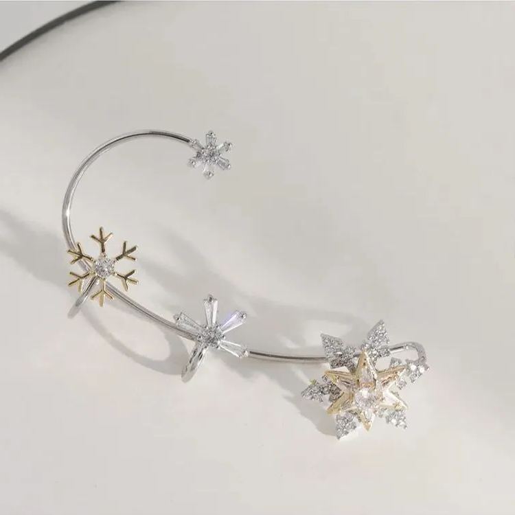 🌸Rotatable Snowflake Zircon Earrings