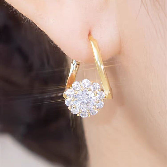 Hot Sale🎁Rotatable Zircon Earrings
