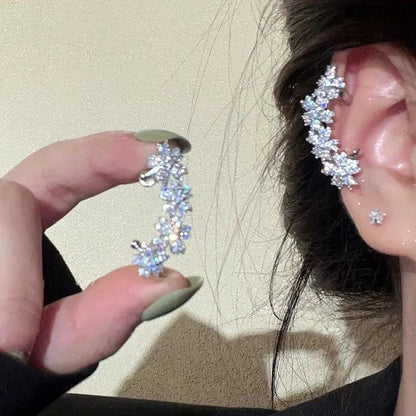 🌸Micro Inlay Process Floral Ear Cuff