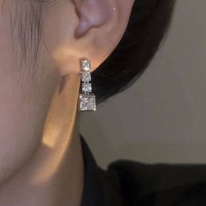 🌸French Style Square Zircon Earrings
