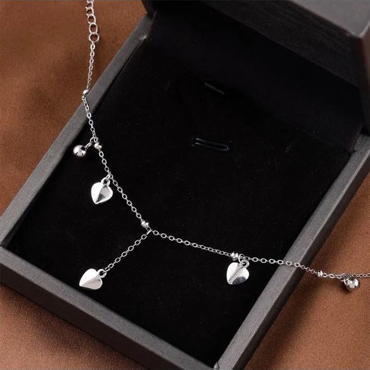 Hot Sale🎁S925 Silver Heart-shaped Tassel Chain
