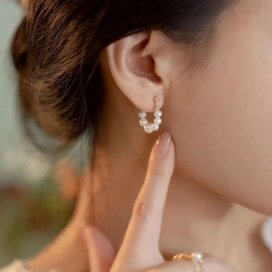 Hot Sale🎁Baroque Natural Freshwater Pearl Earrings