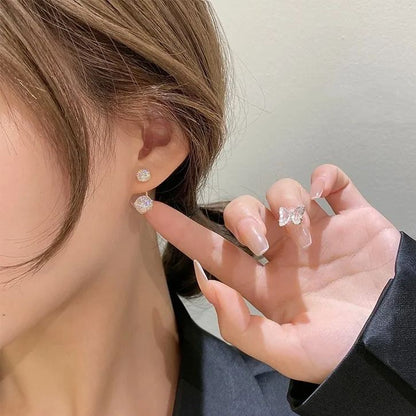 Hot Sale🎁French Style Mesh Zircon Earrings