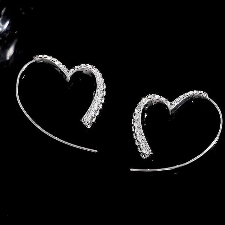 🌸French Style Heart Shaped Zircon Earrings