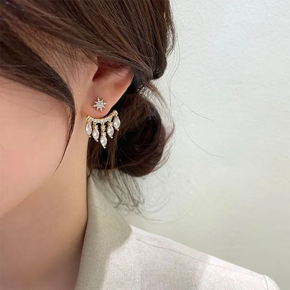🌸Detachable Design Star Tassel Diamond Stud Earrings
