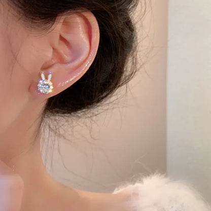 🌸Rabbit Shape Rotating Zircon Earrings