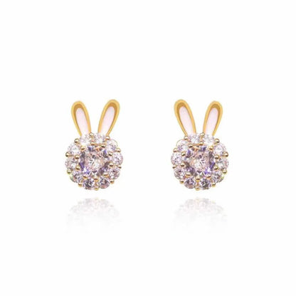 🌸Rabbit Shape Rotating Zircon Earrings