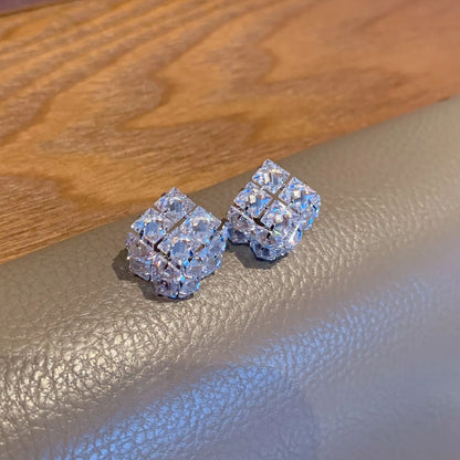 Hot Sale🎁French Style Square Zircon Stud Earrings