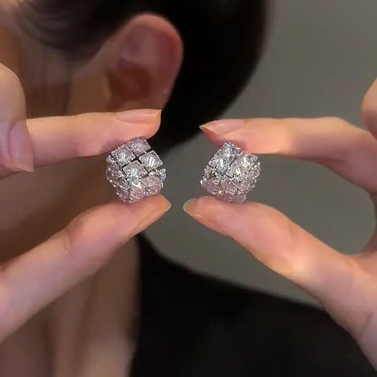 Hot Sale🎁French Style Square Zircon Stud Earrings