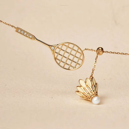 Hot Sale🎁Adjustable Badminton & Racquet Fashion Necklace