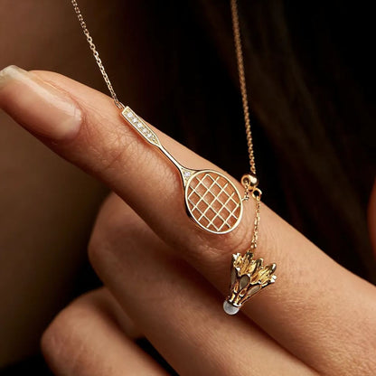 Hot Sale🎁Adjustable Badminton & Racquet Fashion Necklace